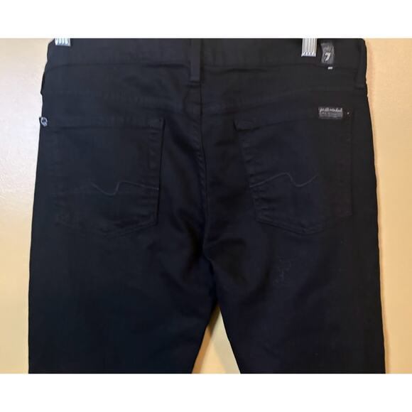 7 For All Mankind Women's Black Straight Leg Jeans Size 29 - Picture 5 of 8